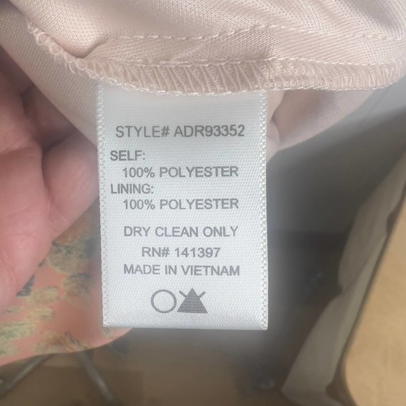 ASTR Pink Vintage Print Fully Lined Pastel Mini Dress with Lace Cuffs SZ M - Picture 9 of 9